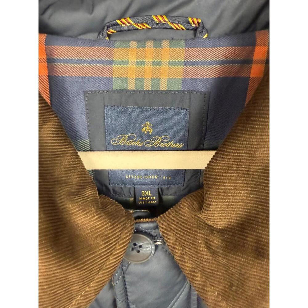 Brooks Brothers Paddock Diamond Quilted Coat Navy Blue Size XXXL - Picture 2 of 6